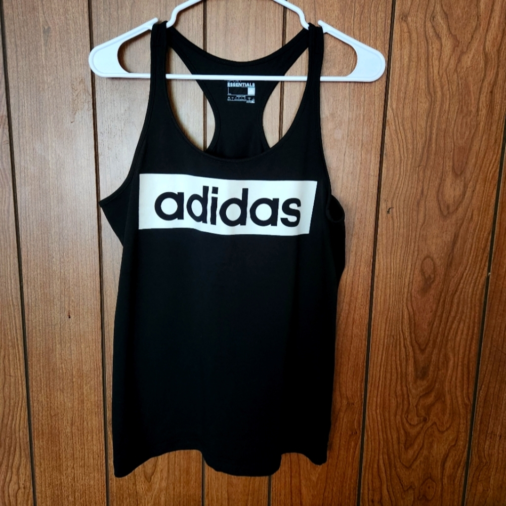 Black Adidas Racerback Tank Top Size L